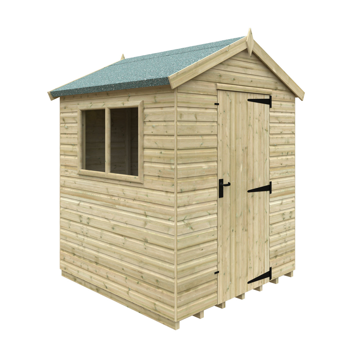 Redlands 6' x 6' Pressure Treated Deluxe Shiplap Apex Shed | Sheds.co.uk
