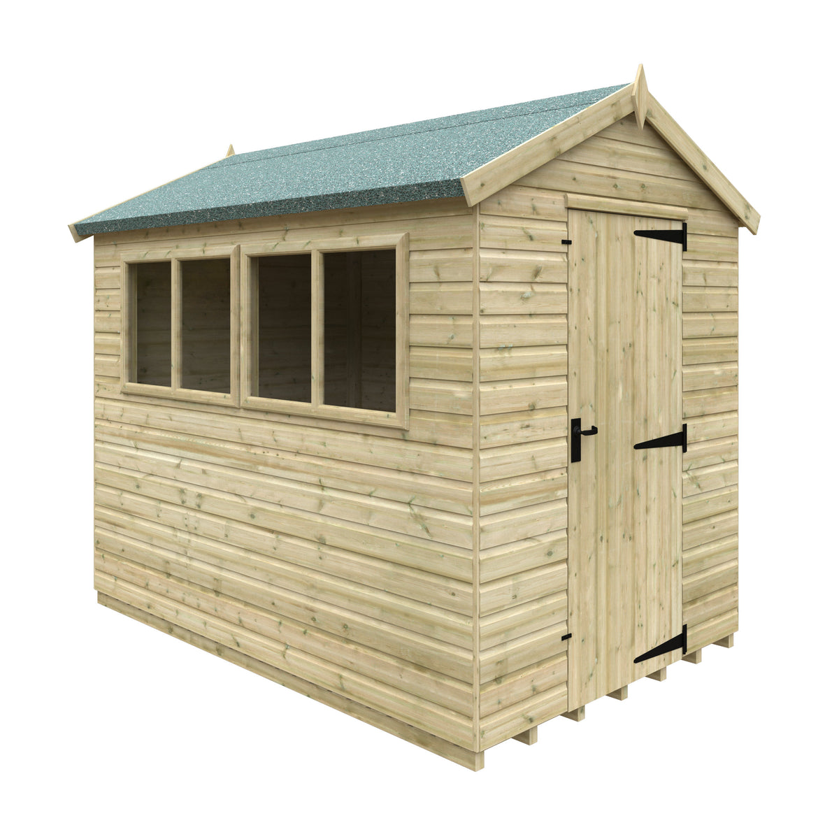 Redlands 6' x 9' Pressure Treated Deluxe Shiplap Apex Shed | Sheds.co.uk