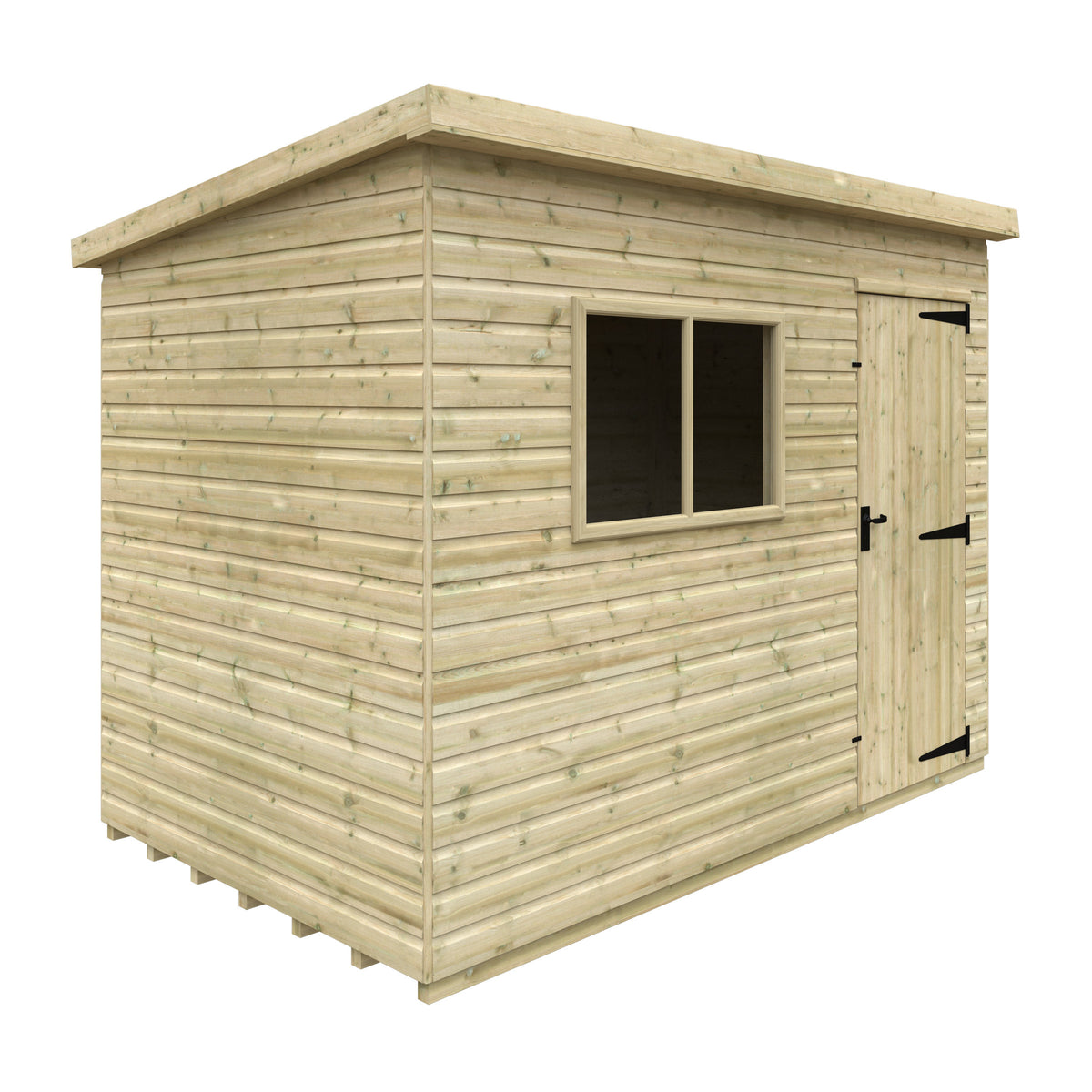 Redlands 10' x 6' Pressure Treated Deluxe Shiplap Pent Shed | Sheds.co.uk