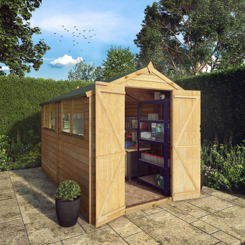 Adley 6' x 10' Double Door Overlap Apex Shed | Sheds.co.uk