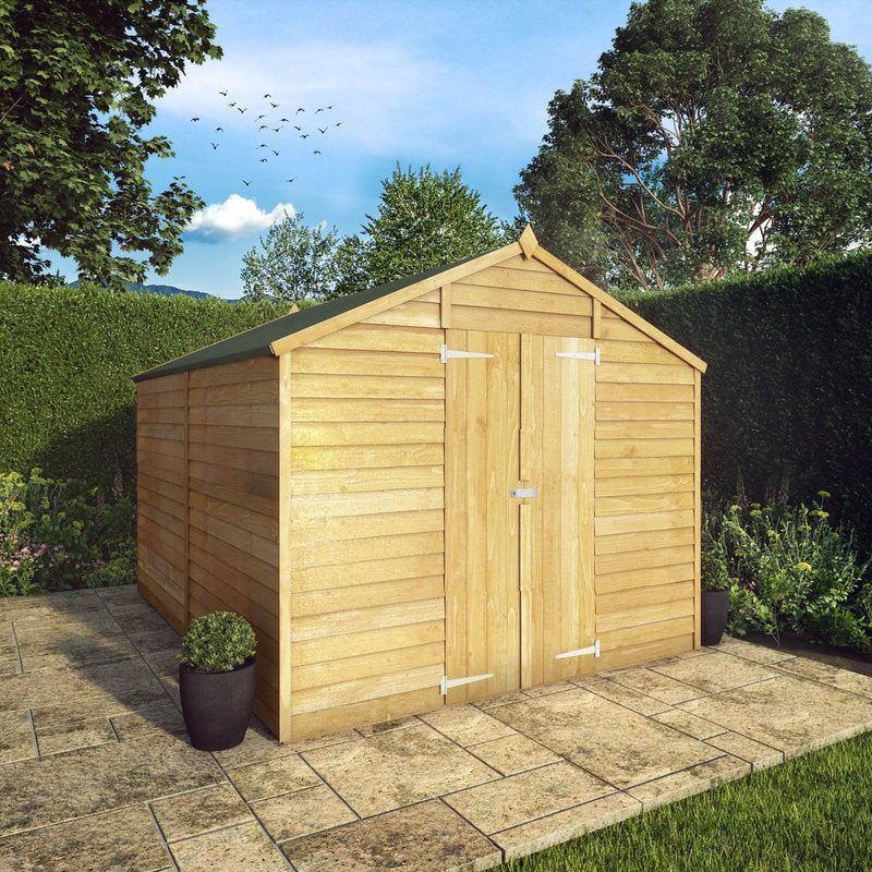 Adley 8' x 10' Double Door Overlap Apex Shed | Sheds.co.uk