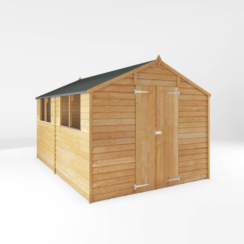 Adley 8' x 12' Double Door Overlap Apex Shed | Sheds.co.uk
