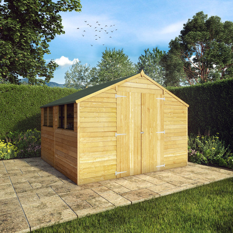 Adley 10' x 10' Double Door Overlap Apex Shed | Sheds.co.uk