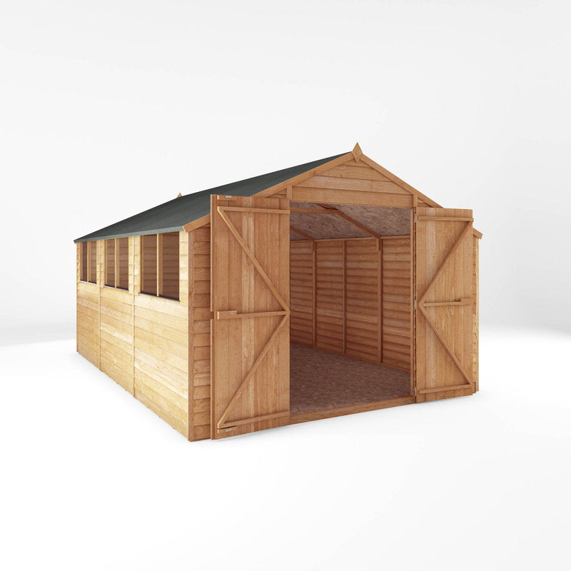 Adley 10' x 15' Double Door Overlap Apex Shed | Sheds.co.uk