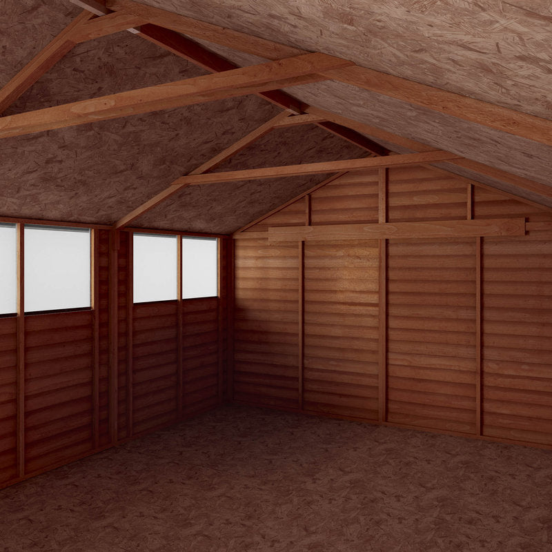 Adley 10' x 15' Double Door Overlap Apex Shed | Sheds.co.uk