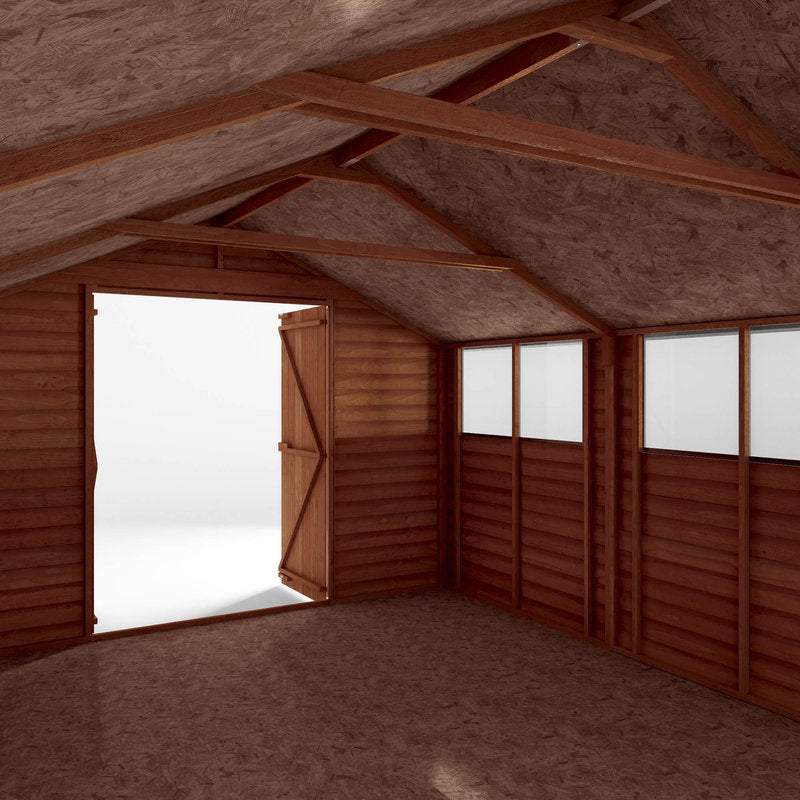 Adley 10' x 15' Double Door Overlap Apex Shed | Sheds.co.uk