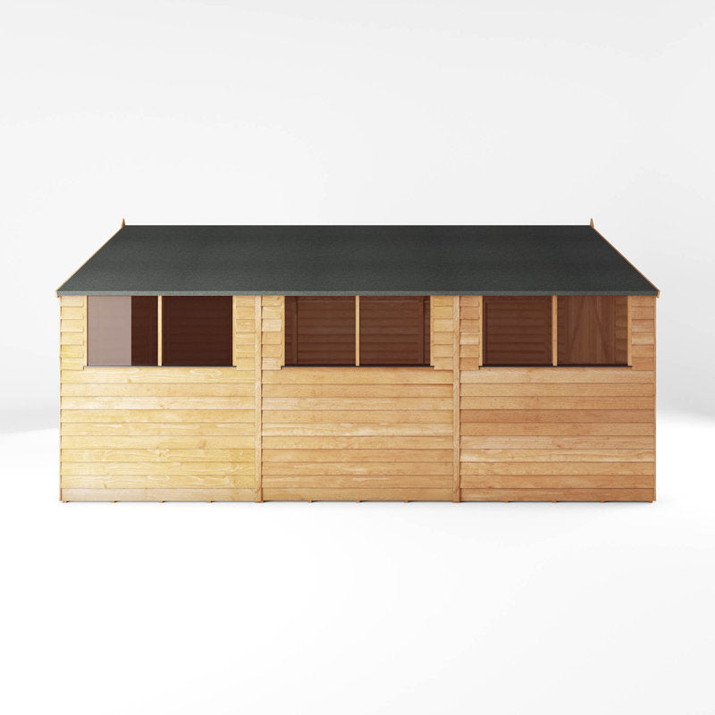Adley 10' x 15' Double Door Overlap Apex Shed | Sheds.co.uk