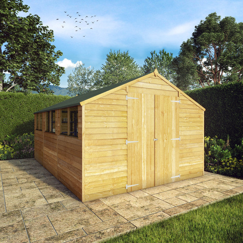 Adley 10' x 15' Double Door Overlap Apex Shed | Sheds.co.uk
