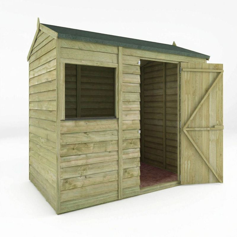 Adley 6' x 4' Overlap Reverse Apex Shed | Sheds.co.uk