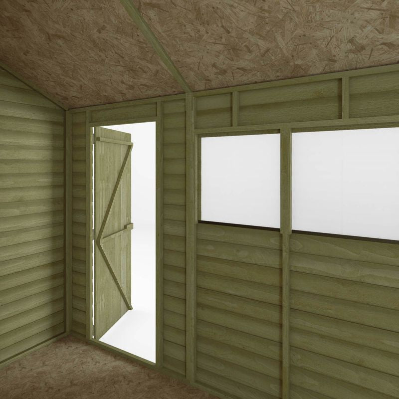 Adley 8' x 6' Overlap Reverse Apex Shed | Sheds.co.uk