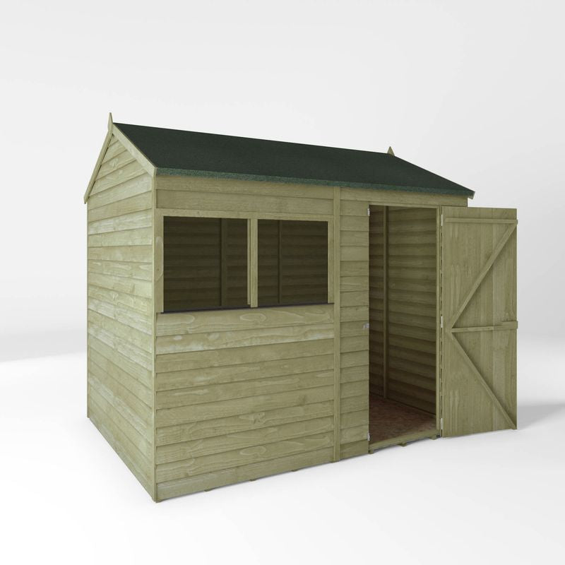 Adley 8' x 6' Overlap Reverse Apex Shed | Sheds.co.uk