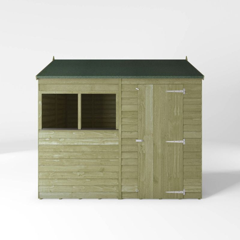 Adley 8' x 6' Overlap Reverse Apex Shed | Sheds.co.uk