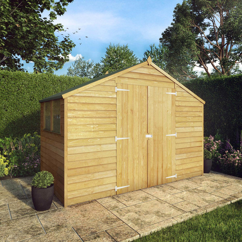Adley 5' x 10' Double Door Overlap Apex Shed | Sheds.co.uk