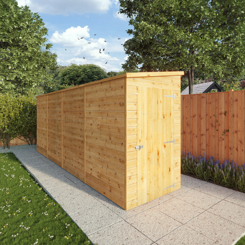 Adley 16' x 4' Modular Shiplap Pent Shed | Sheds.co.uk