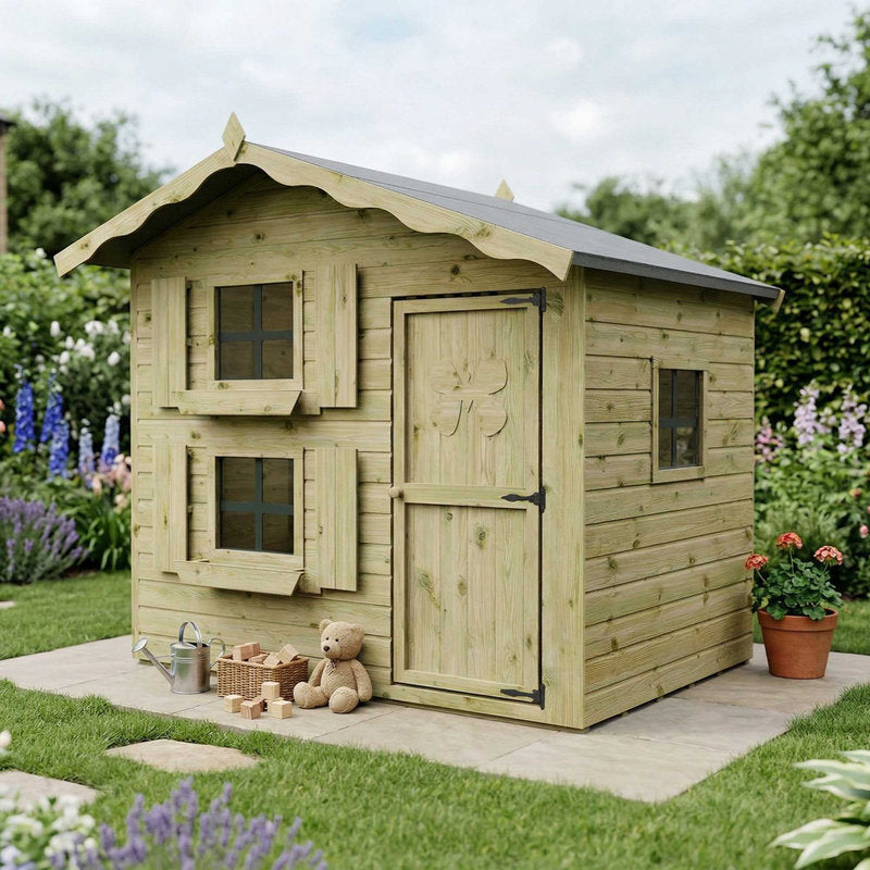 Adley 7' x 5' Jellytot Chalet Two Storey Playhouse | Sheds.co.uk