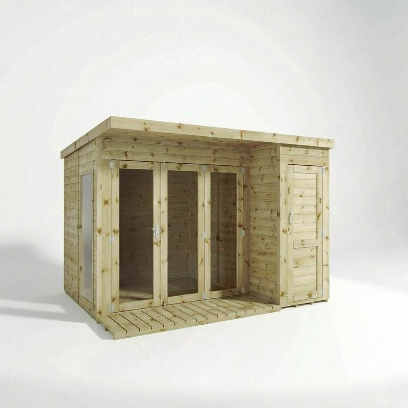 Adley 10' x 8' Cambridge Summer House With Side Shed | Sheds.co.uk