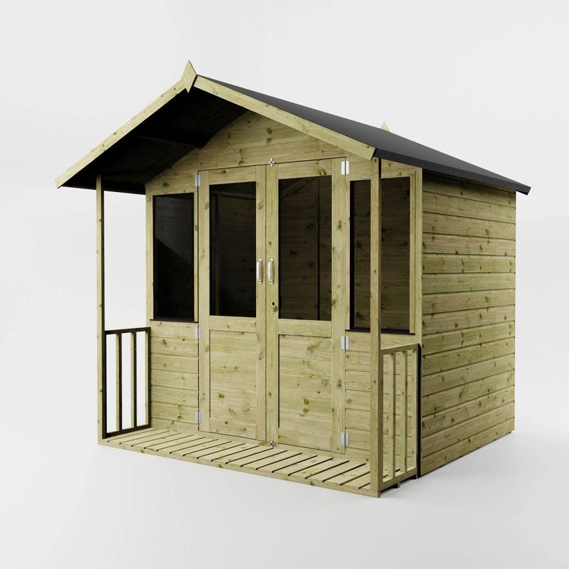 Adley 7' x 7' Traditional Summer House With Veranda | Sheds.co.uk