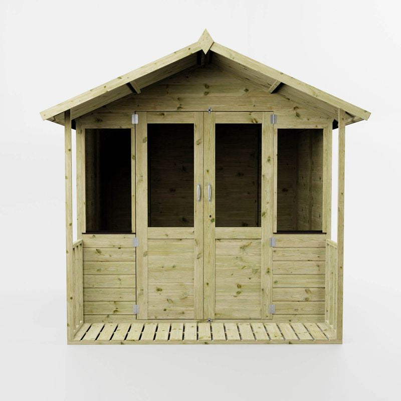 Adley 7' x 7' Traditional Summer House With Veranda | Sheds.co.uk