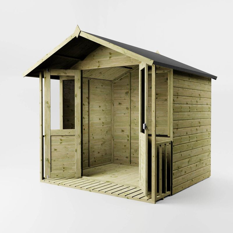 Adley 7' x 7' Traditional Summer House With Veranda | Sheds.co.uk