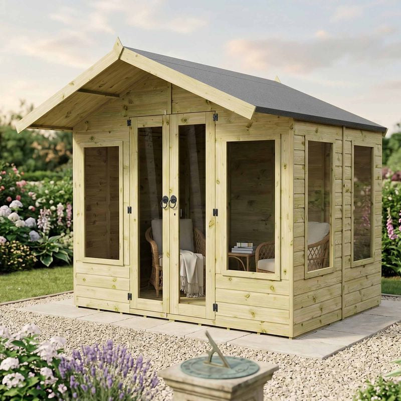 Adley 6' x 8' Adderbury Summer House With 2' Overhang | Sheds.co.uk