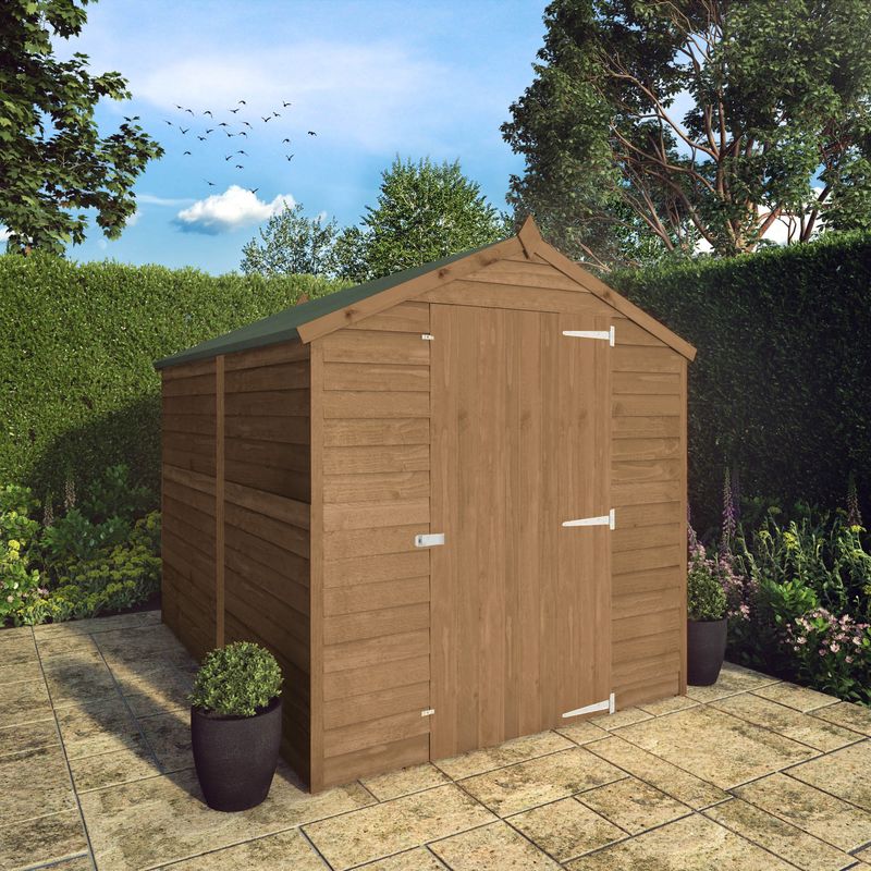 Adley 5' x 7' Pressure Treated Windowless Overlap Apex Shed | Sheds.co.uk
