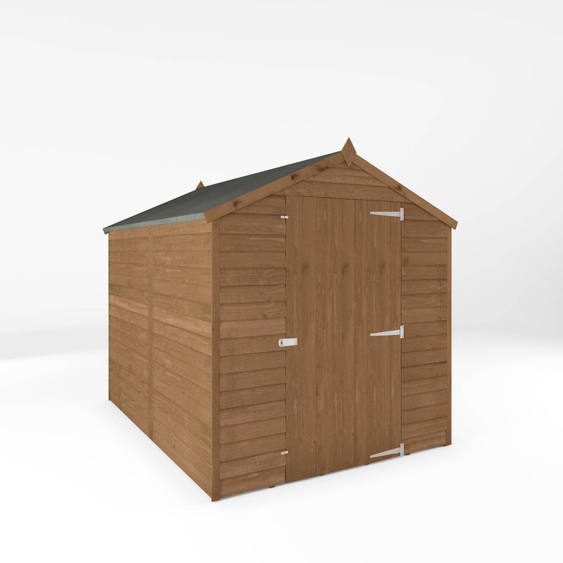 Adley 6' x 8' Pressure Treated Windowless Overlap Apex Shed | Sheds.co.uk