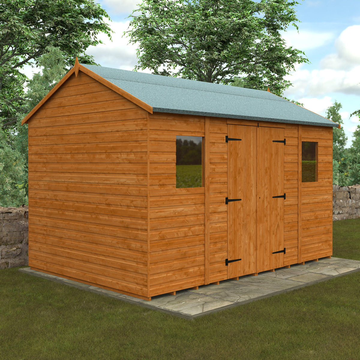 Redlands 8' x 12' Shiplap Reverse Apex Workshop | Sheds.co.uk