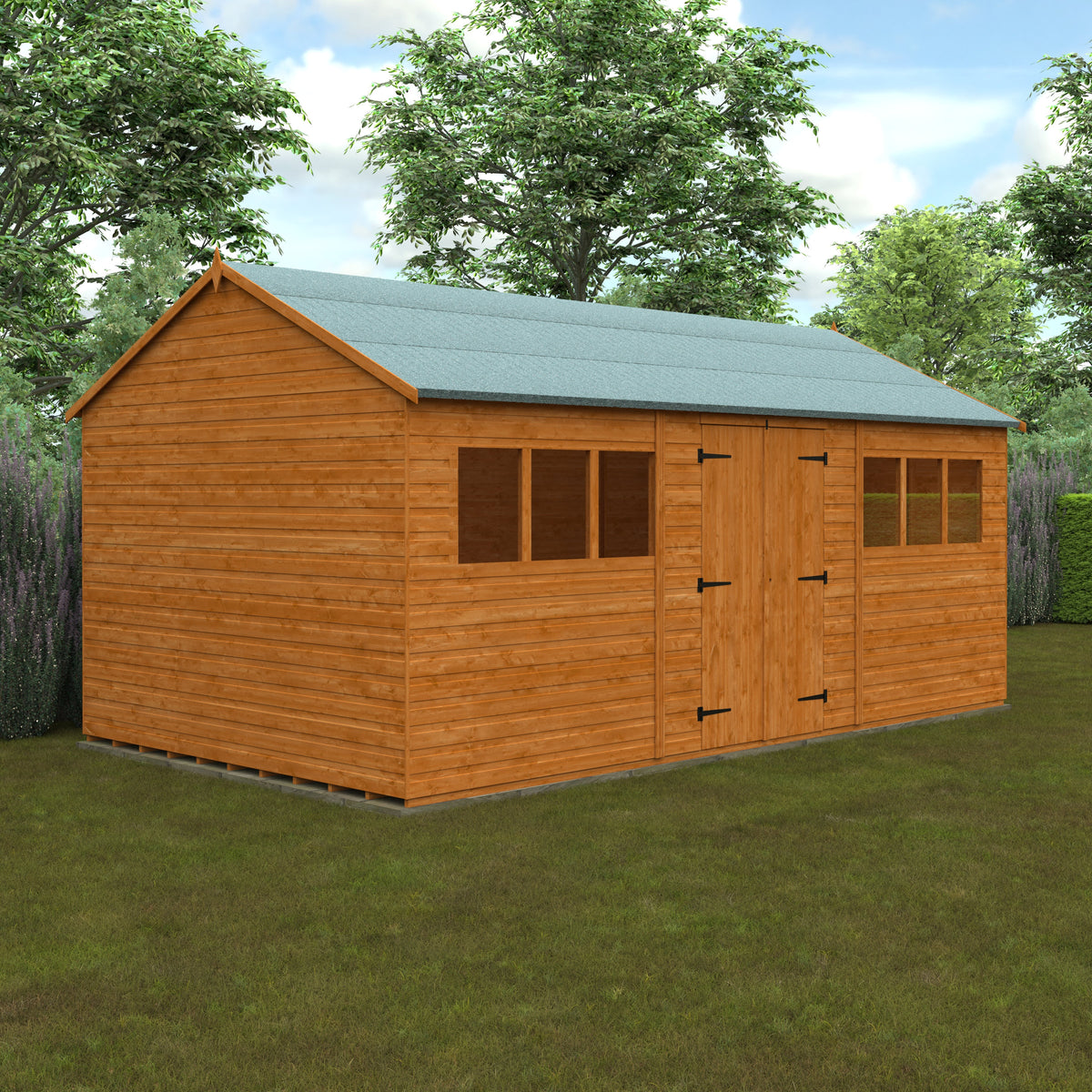 Redlands 10' x 18' Shiplap Reverse Apex Workshop | Sheds.co.uk