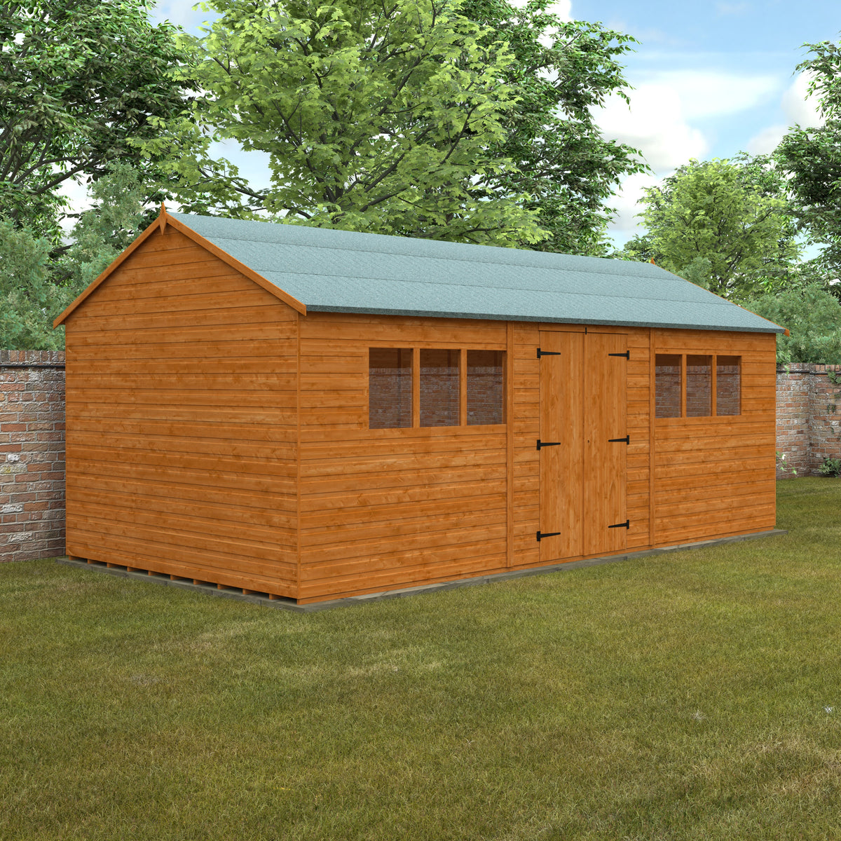 Redlands 10' x 20' Shiplap Reverse Apex Workshop | Sheds.co.uk