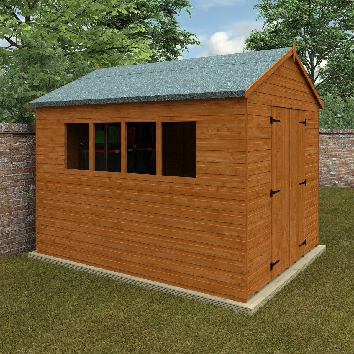 Redlands 8' x 10' Shiplap Apex Heavyweight Workshop | Sheds.co.uk