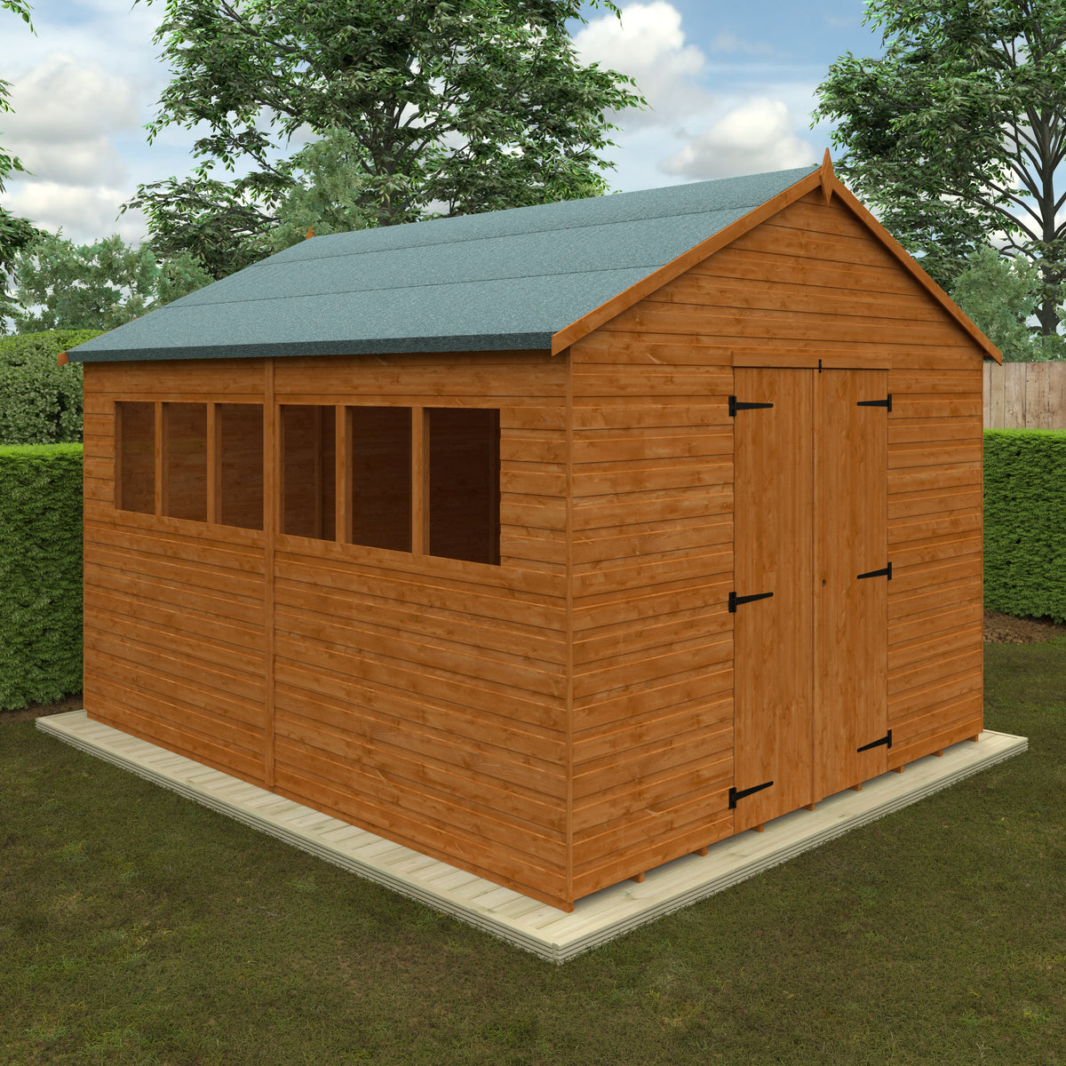 Redlands 10' x 12' Shiplap Apex Heavyweight Workshop | Sheds.co.uk