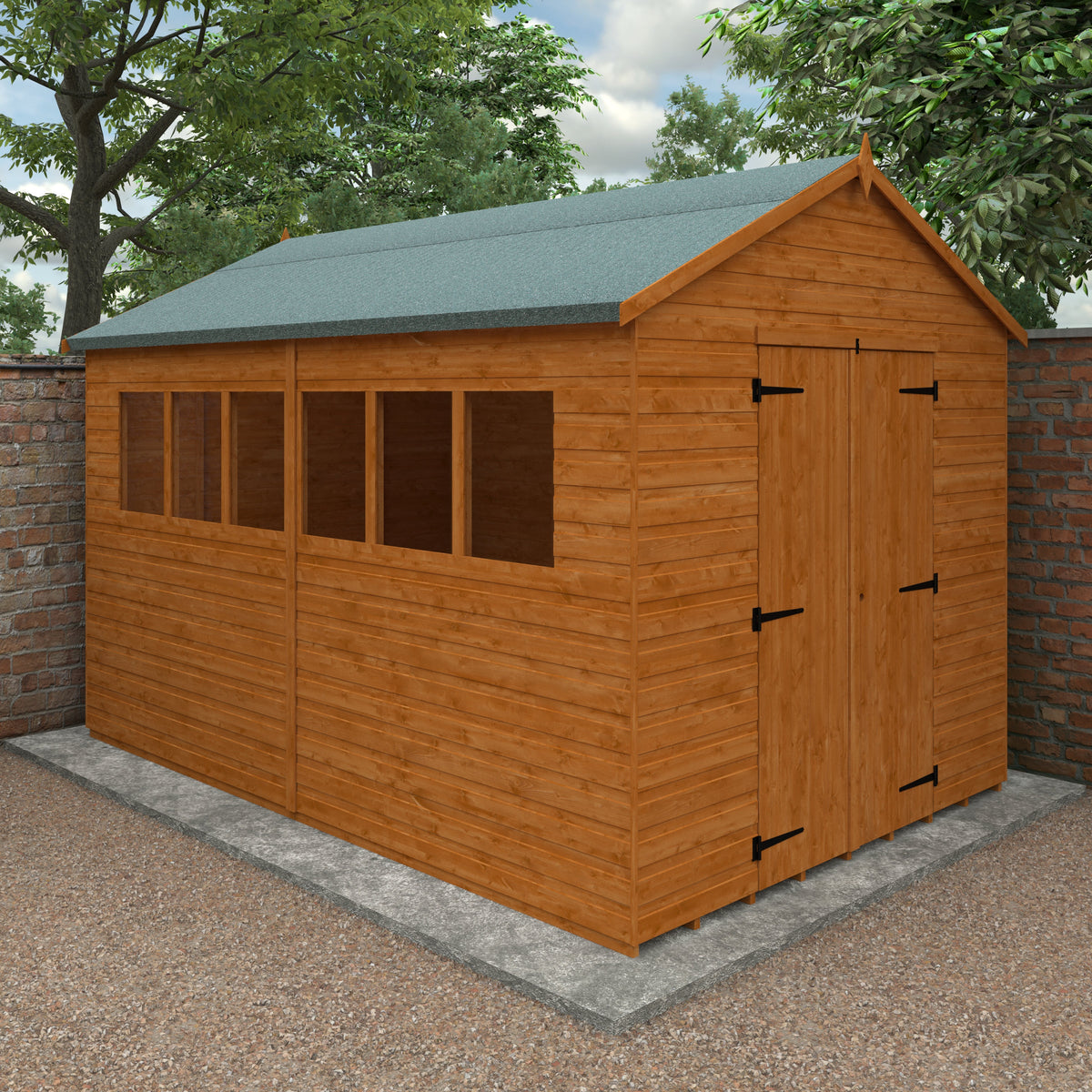 Redlands 8' x 12' Shiplap Apex Heavyweight Workshop | Sheds.co.uk