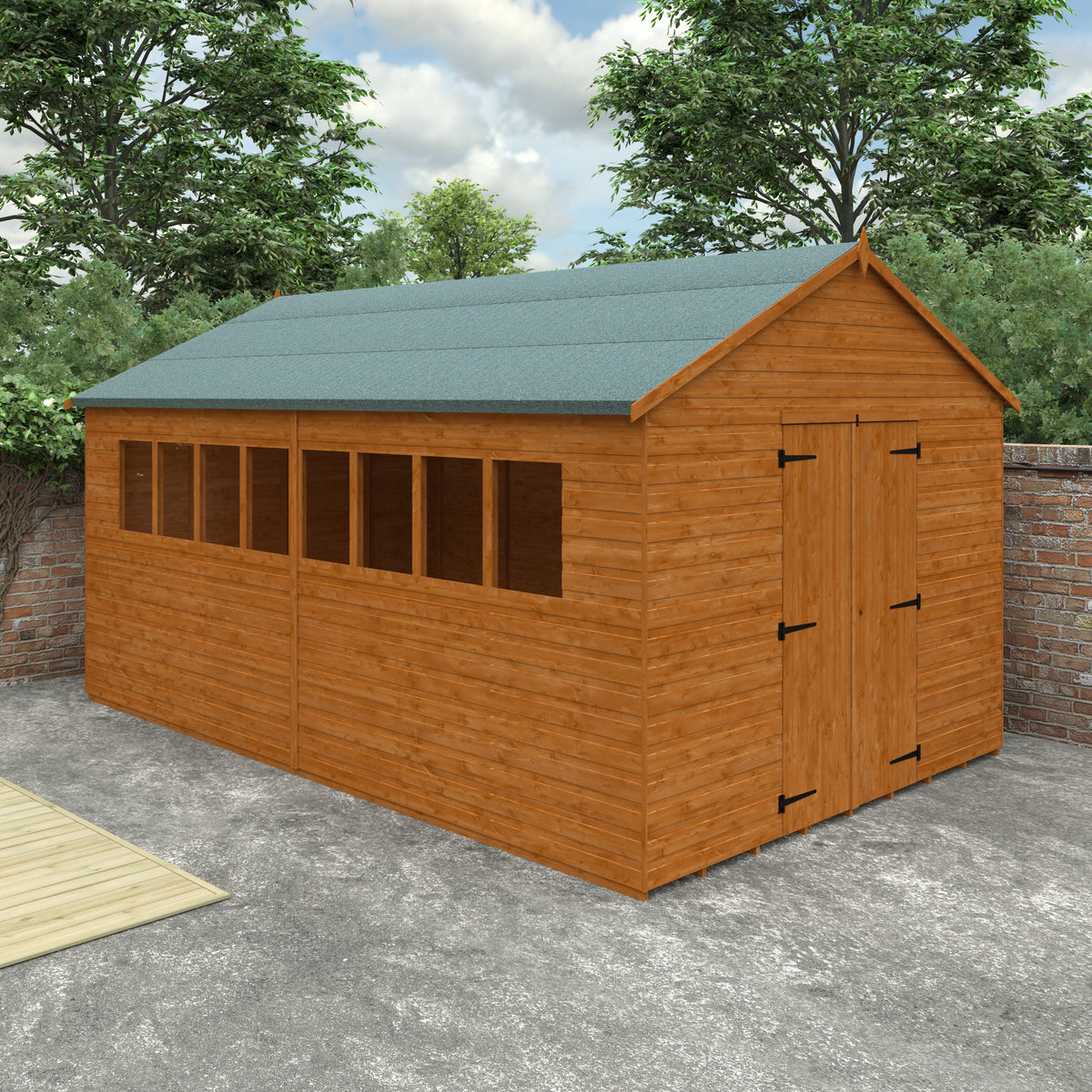Redlands 10' x 16' Shiplap Apex Heavyweight Workshop | Sheds.co.uk