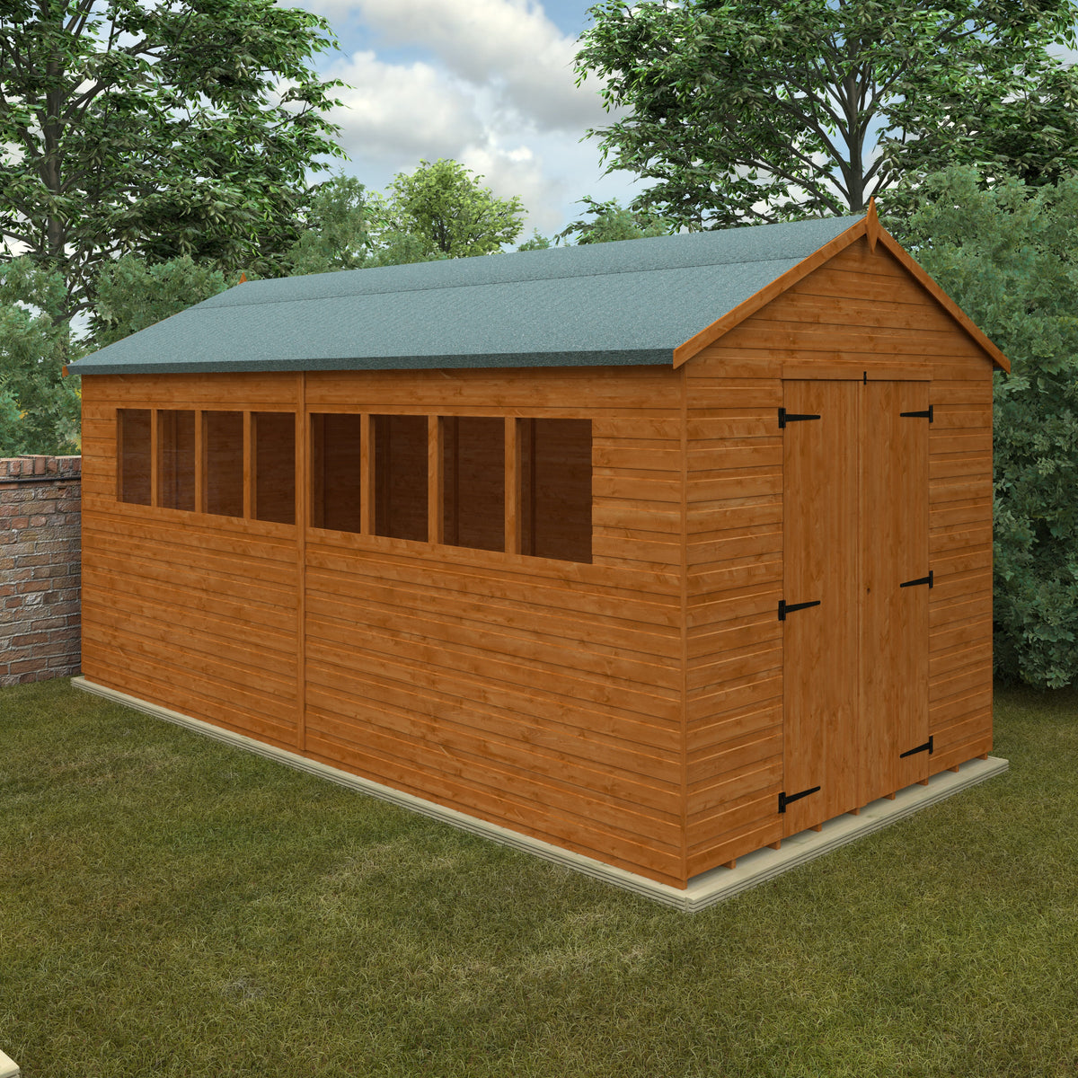 Redlands 10' x 18' Shiplap Apex Heavyweight Workshop | Sheds.co.uk