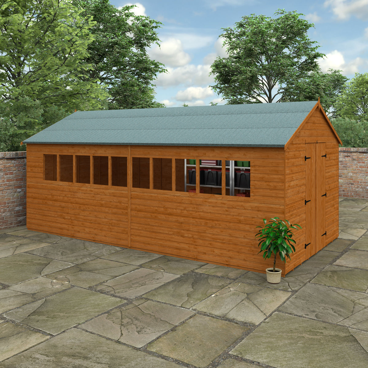 Redlands 10' x 20' Shiplap Apex Heavyweight Workshop | Sheds.co.uk
