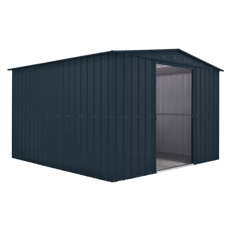 Adley 10' x 10' Apex Metal Shed - Grey | Sheds.co.uk