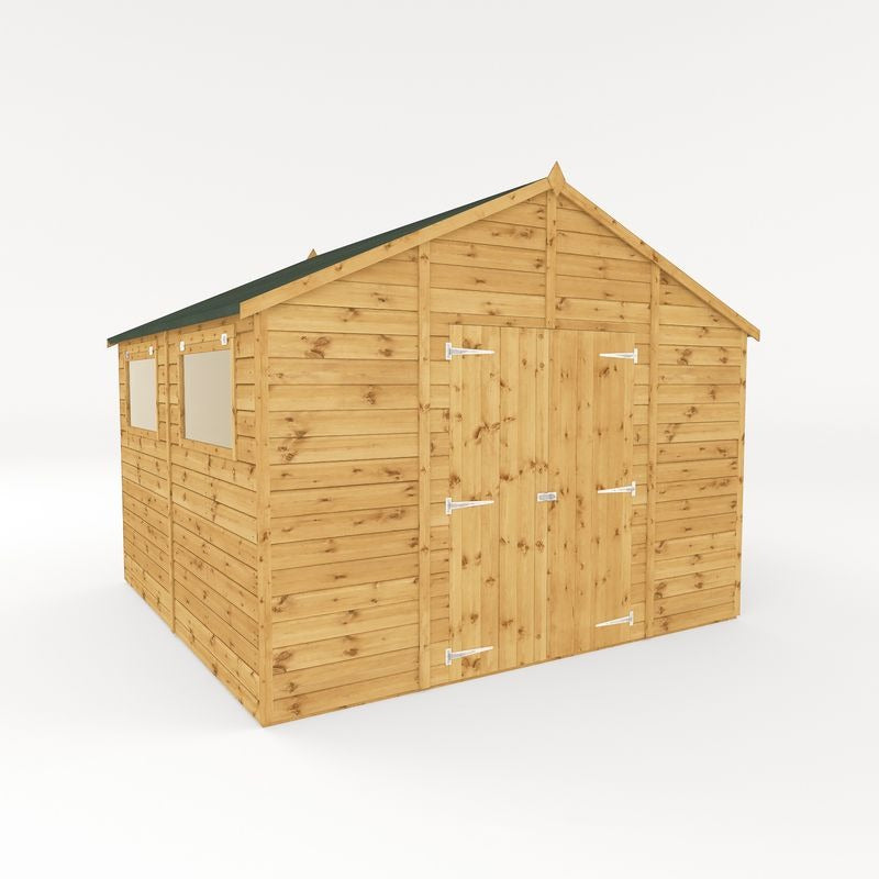 Adley 10' x 10' Premium Double Door Shiplap Modular Apex Workshop | Sheds.co.uk