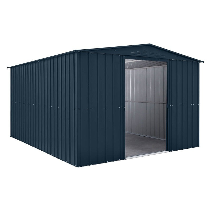 Adley 10' x 12' Apex Metal Shed - Grey | Sheds.co.uk