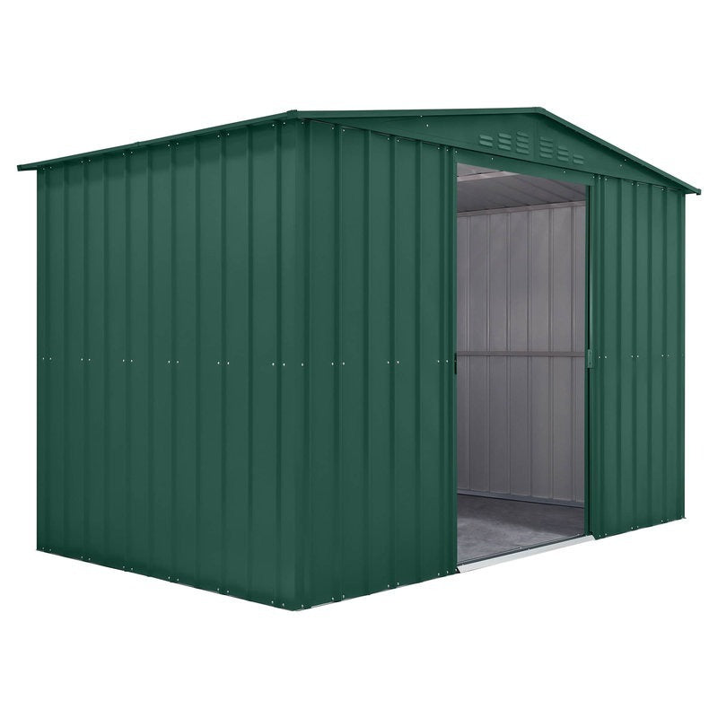 Adley 10' x 6' Apex Metal Shed - Green | Sheds.co.uk