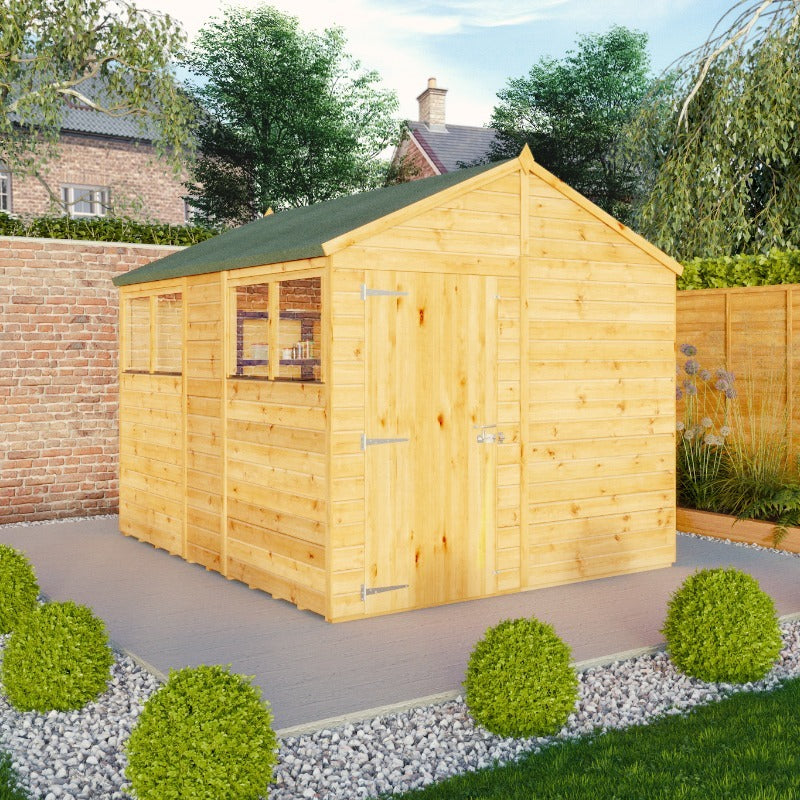 Adley 10' x 8' Lumberjack Premium Shiplap Modular Apex Shed | Sheds.co.uk