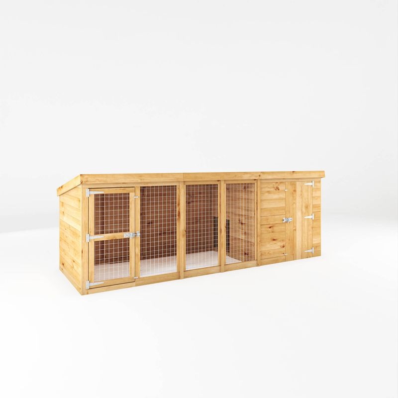 Adley 12' x 4' Dog Kennel & Run | Sheds.co.uk