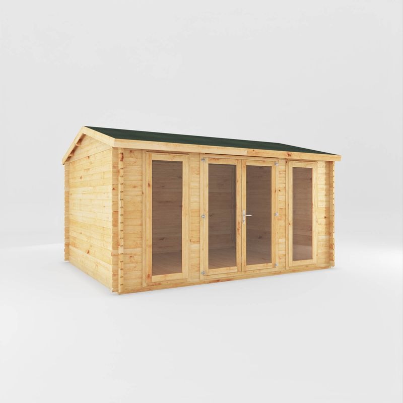Adley 4.5m x 3.5m Bravo Home Office Log Cabin - 28mm | Sheds.co.uk