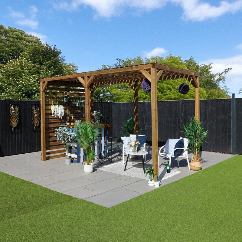 Adley 4m x 2m Modern Wooden Pergola | Sheds.co.uk