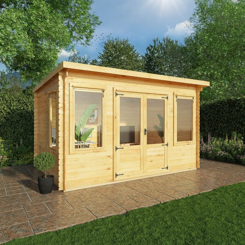 Adley 4m x 3m Hereford Log Cabin - 19mm | Sheds.co.uk