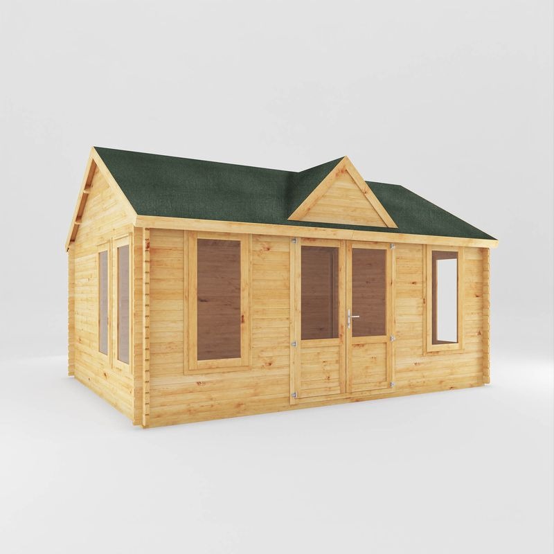 Adley 5.3m x 4m Echo Log Cabin - 44mm | Sheds.co.uk
