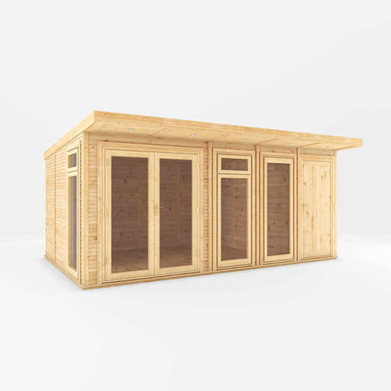 Adley 5m x 3m Insulated Garden Room With Side Shed | Sheds.co.uk