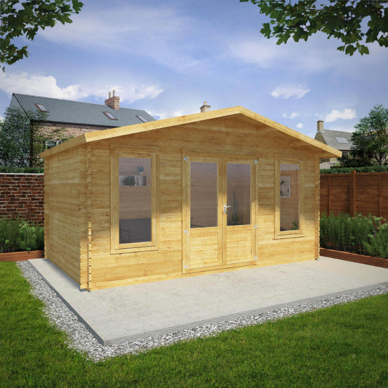 Adley 5m x 3m Lincoln Log Cabin - 28mm | Sheds.co.uk