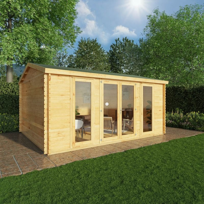 Adley 5m x 4m Bravo Home Office Log Cabin - 28mm | Sheds.co.uk