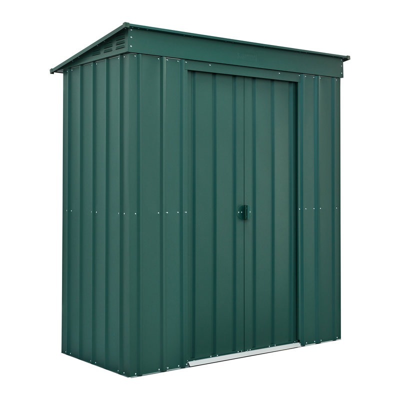 Adley 6' x 3' Pent Metal Shed - Green | Sheds.co.uk