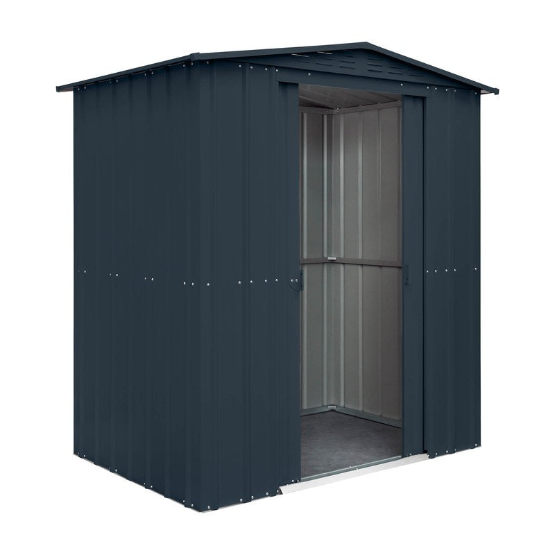 Adley 6' x 4' Apex Metal Shed - Grey | Sheds.co.uk